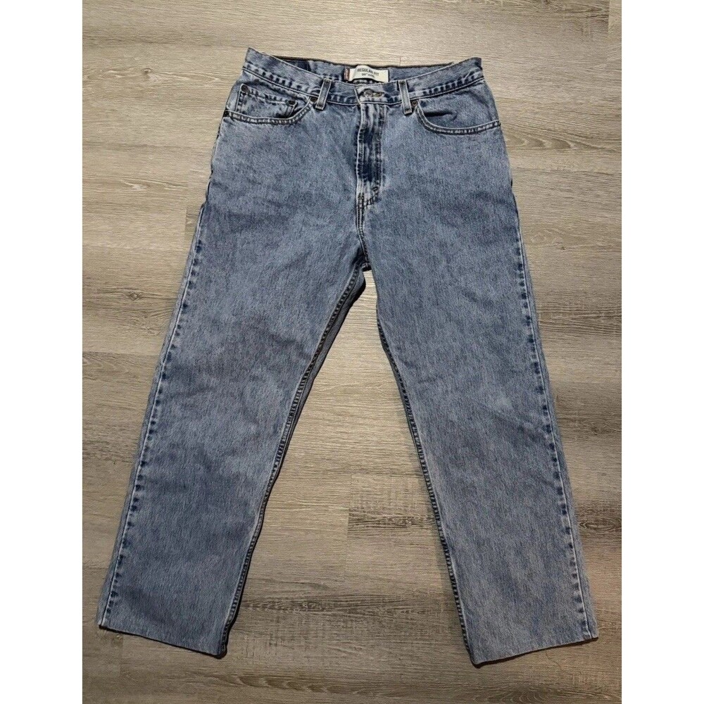 Levi’s 505 Regular Fit Light Wash Denim Jeans 34 X 30